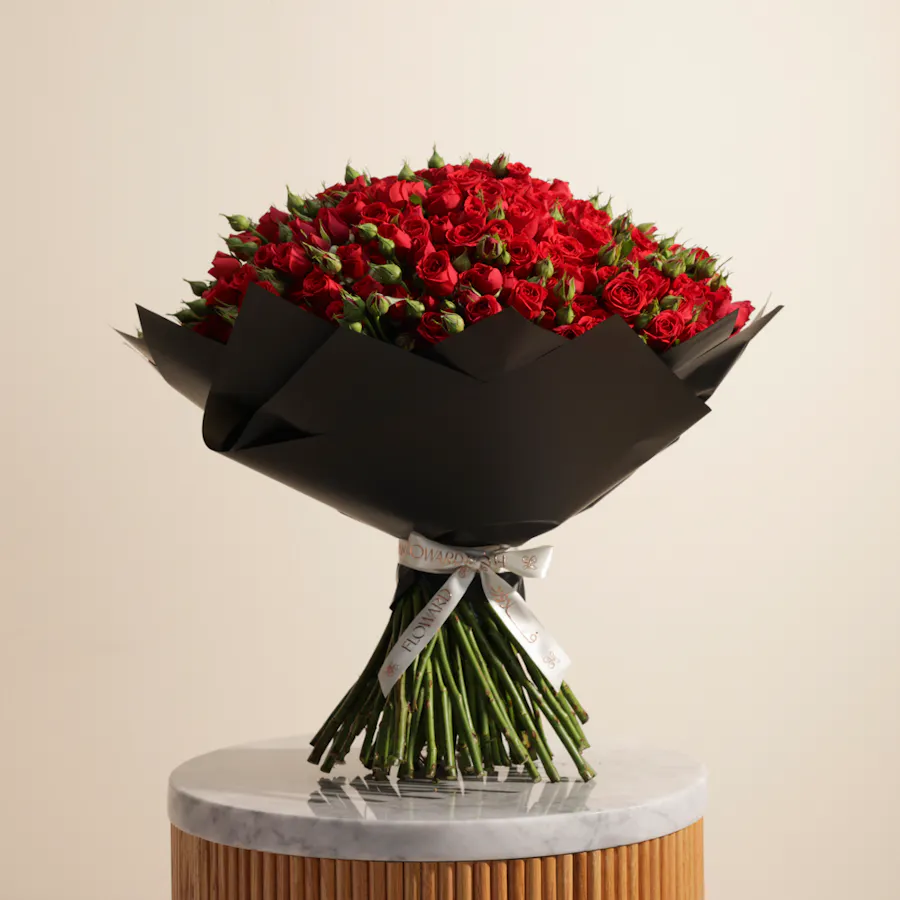 Charming Red Baby Roses Bouquet | 100 Flowers 6