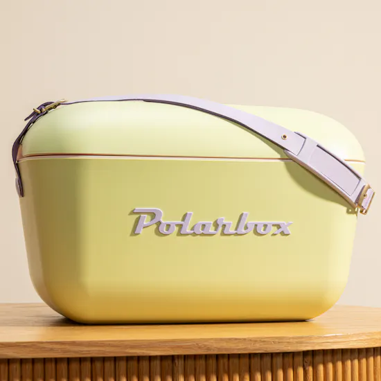 Polarbox Lime Green with Pink Font and Handle 20 L Ice Box