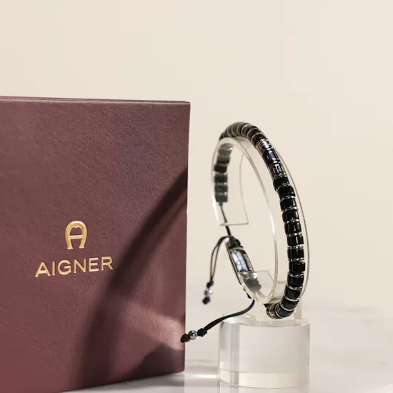 Aigner Marziolo Black Men's Bracelet