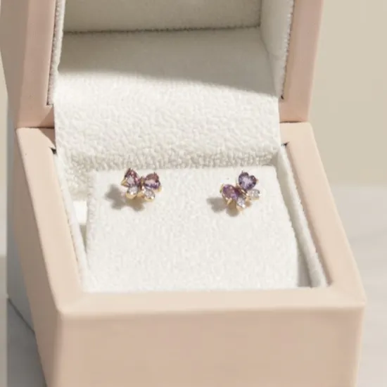 Baby Crown Rose Earrings