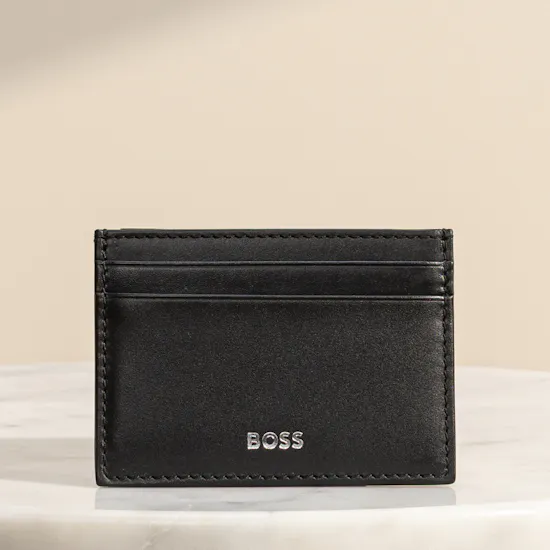 Boss Smooth Leather Minimalist Card Holder