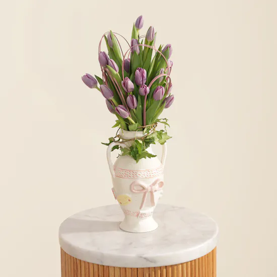 Keramos Studio Sweet Baby Girl Purple Tulip Vase