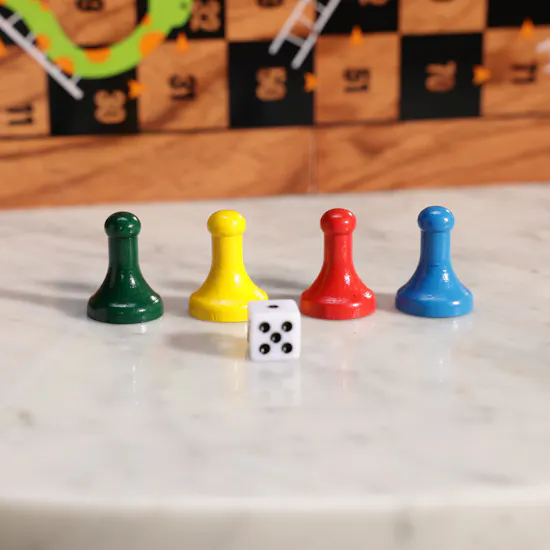 Merchant Ambassador Folding Wood Snakes and Ladders Set