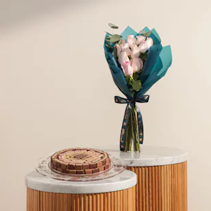 Soucolat Jaipur Trio Mix Round Tray | Elegant Charm Flowers Soucolat Jaipur Trio Mix Round Tray | Elegant Charm Flowers