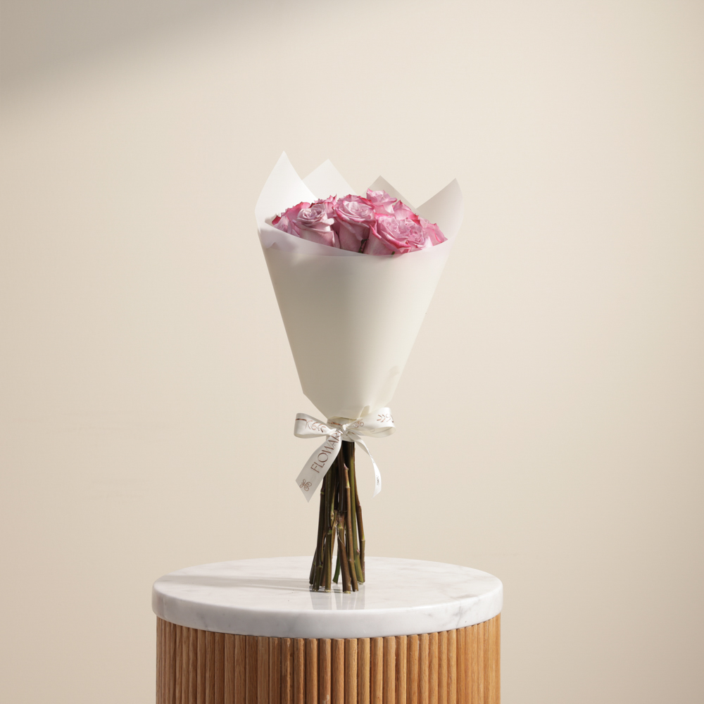 باقة جوري الجمال البنفسجي الملكي