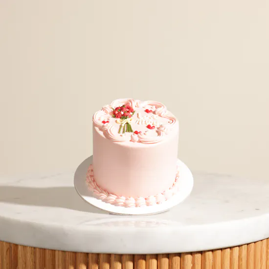 Noon Sweets Love Mom Pink Cake