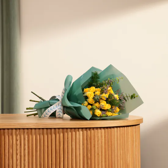 Golden Congrats | Bright Flowers