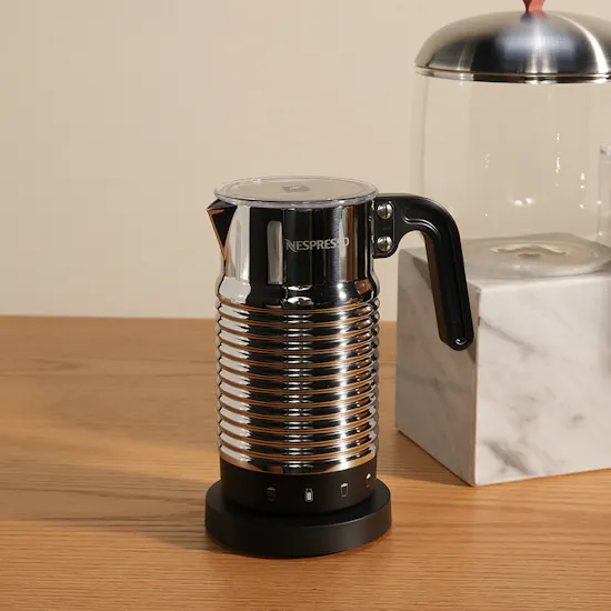 Nespresso Vertuo Yellow Machine with Milk Frother and Capsules Dispenser Set