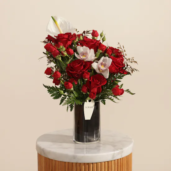 Striking Red Beauty Flower Vase