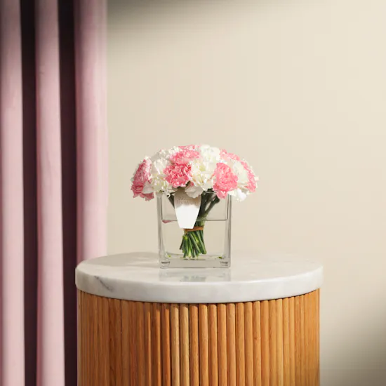 Celestial Carnation Flowers Vase