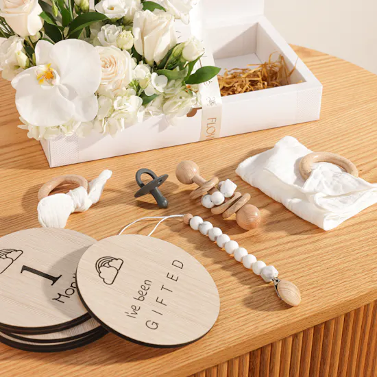 Gifted White Baby Born Set | Welcome Blooms
