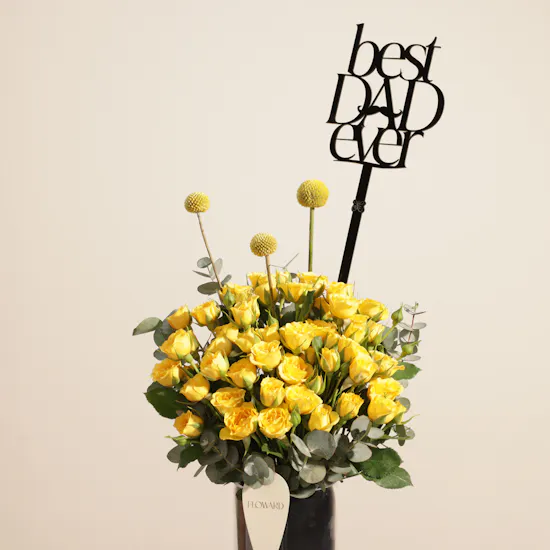 Hanoverian Mix Chocolate Box | Best Dad Sparkling Flower Vase