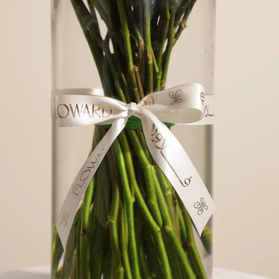 Stunning Peach Rose Vase | 50 Roses