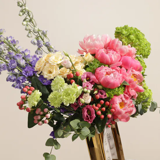 Radiant Peony Garden Vase