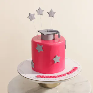 December Cake Personalized Graduation Fuchsia Cake December Cake Personalized Graduation Fuchsia Cake
