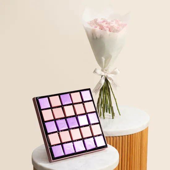 صندوق شوكولاتة فواياج من باشيونل | زهور ناعمة