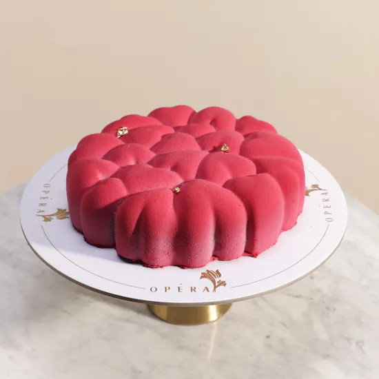 Opera Red Hearts Cake