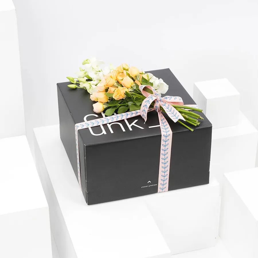 Chunk Carmel Cake & Flowers 1