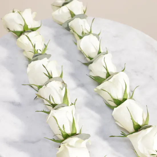 White Rose Graduation Necklace