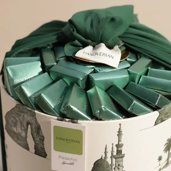 Hanoverian Pistachio Chocolate Green Box