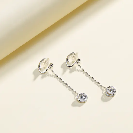Swarovski Generation Clip Rhodium Plated Earrings
