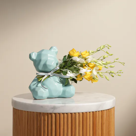 Blue Teddy Bear | Mini Bouquet