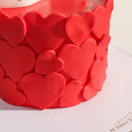 December Cake Red I Love You Cake