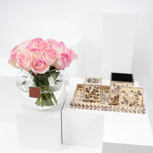 Beige Pearl Incense Burner | Roses Vase