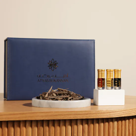 Atyab Bukannan Eastern Collection Blue Box | Shiny Flowers