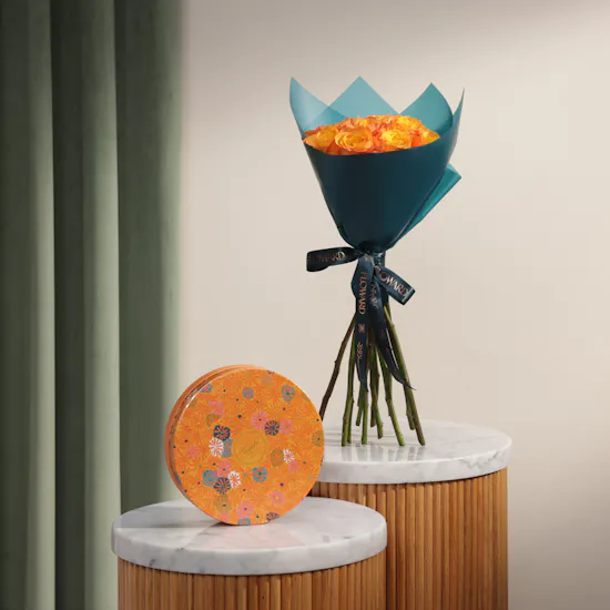 Venchi Murrine Medium Assorted Chocolates Orange Hamper | Graceful Flowers