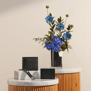 Coach Black Signature Canvas Wallet Gift Set for Men | Astounding Flowers