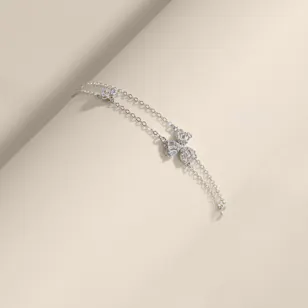 Hilia Double Layered Zircon and Silver Women's Bracelet Hilia Double Layered Zircon and Silver Women's Bracelet