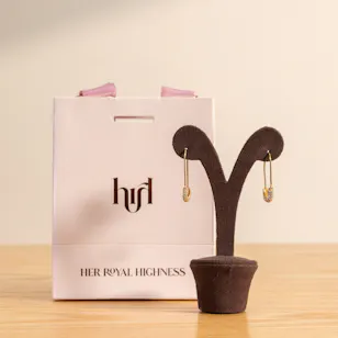 Hrh Pavé Safety Pin Earrings