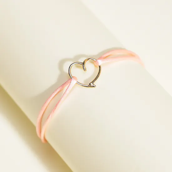 Leïa K. Solid Heart Cord Bracelet