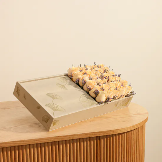 Levo Mix Chocolates and Flowers Beige Box
