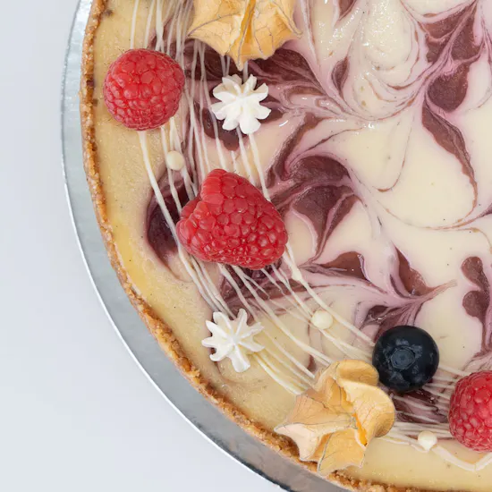 Cheese Cloud 9 Inch Raspberry Swirl Cheese Cake