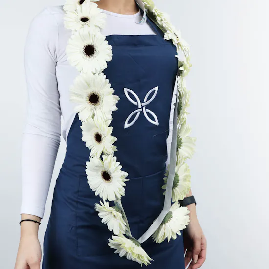 White Gerbera Necklace
