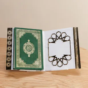 Holy Quran Green with Acrylic Stand
