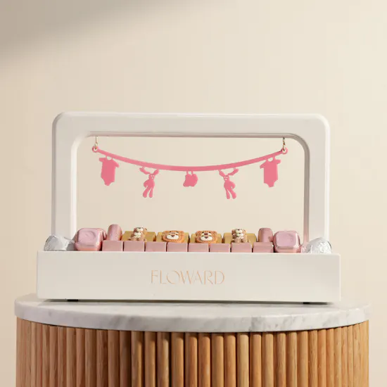 Floward Welcoming New Baby Girl Chocolate Tray