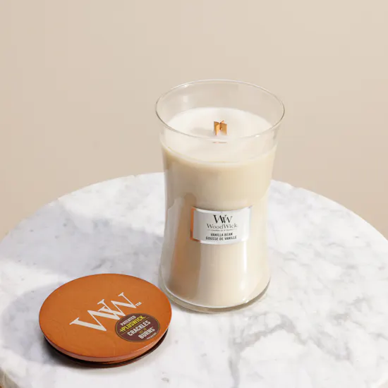 WoodWick Vanilla Bean Large Hourglass Candle | 609 g