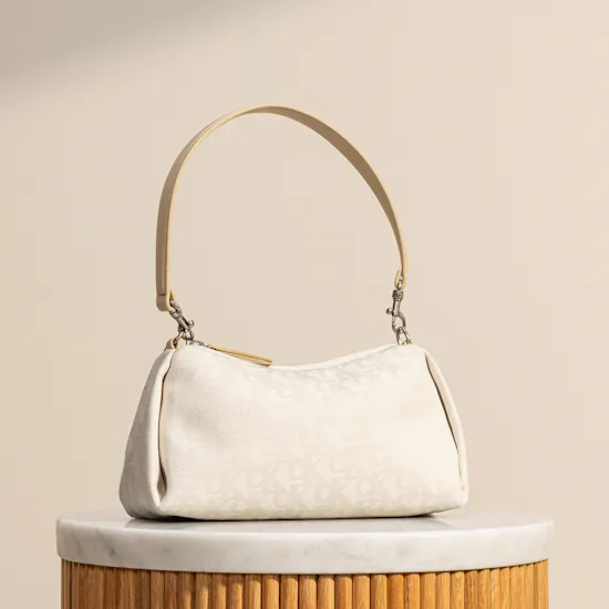 Calvin Klein Pleat Monogram Logo Natural Aop Women’s Shoulder Bag