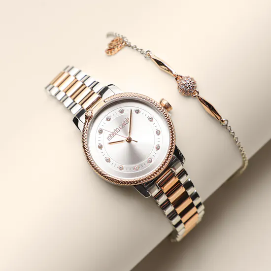 Roberto Cavalli Stella Two Tone Women's Watch
