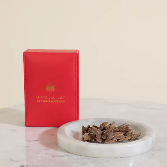 Atyab Bukannan Indian Muri Shuyookhi Oud Incense | Ghazl Chocolatier Chocolates