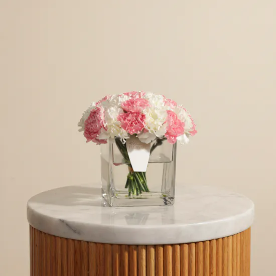 Celestial Carnation Flowers Vase