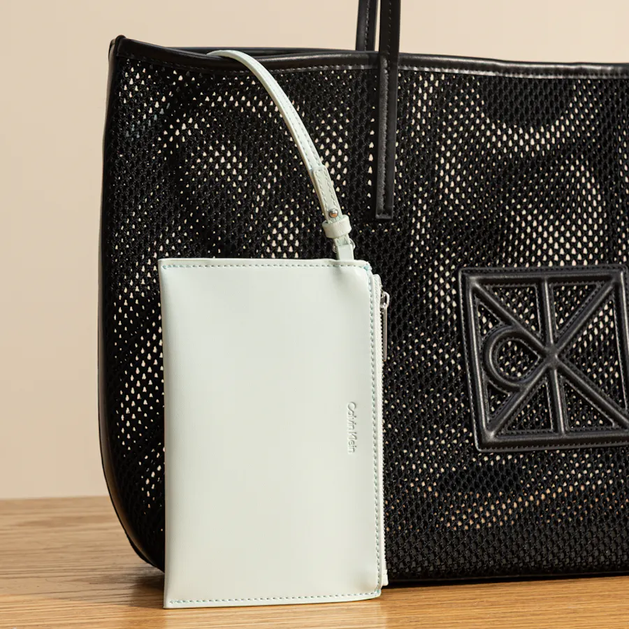 Calvin Klein Black Emblem Mesh Women's Tote Bag 3