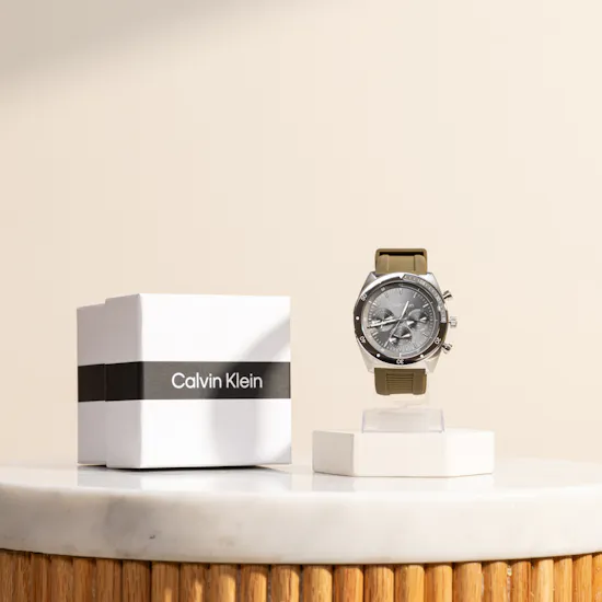 Calvin Klein Men’s Fashion Silicone Quartz Watch