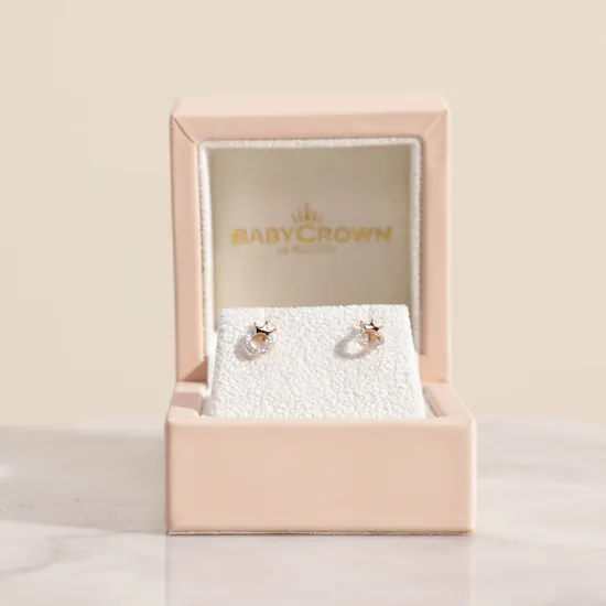 Baby Crown Gold Crown Earrings