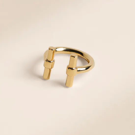 Rachel Jackson Gold-plated Adjustable Size T-Bar Women's Ring
