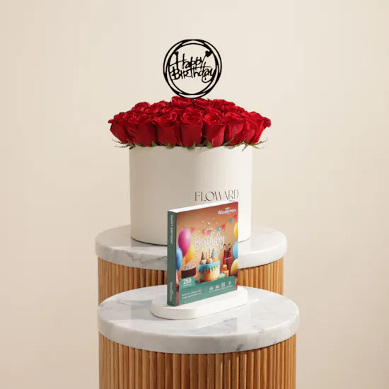 Wondergifts Happy Birthday Gift Voucher | Stunning Flower Box