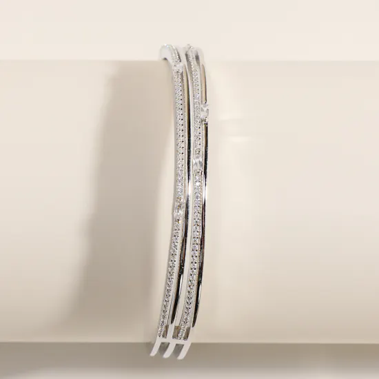 Alvira Silver Women's Bangle